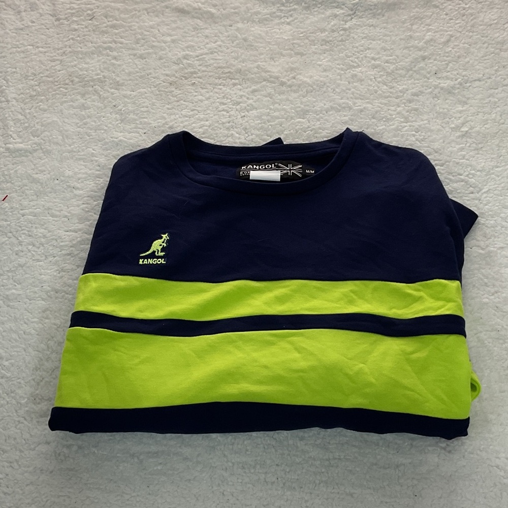 Kangol woman’s Long Sleeve Shirt in Navy and Lime